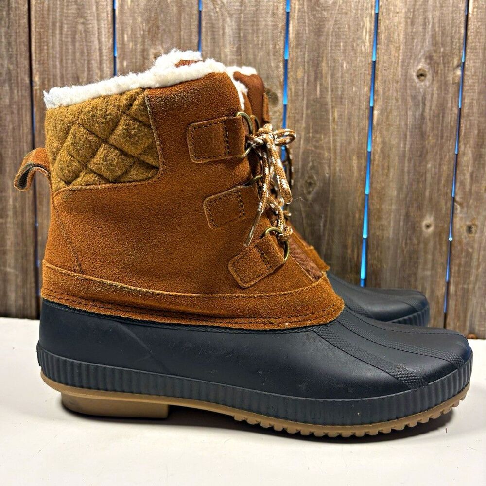 Skechers Winter Pond Duck Boots Brown/Black Women’s Shoe size 11